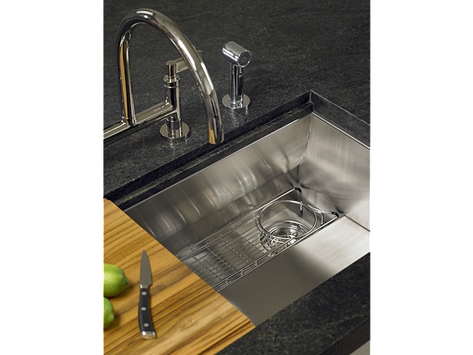 45" STAINLESS STEEL KITCHEN SINK WITH STANDARD ACCESSORIES MULTIERE® by Mick De Giulio L20307-00-NA-1-large